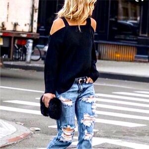 Zara Cold Shoulder Sweater